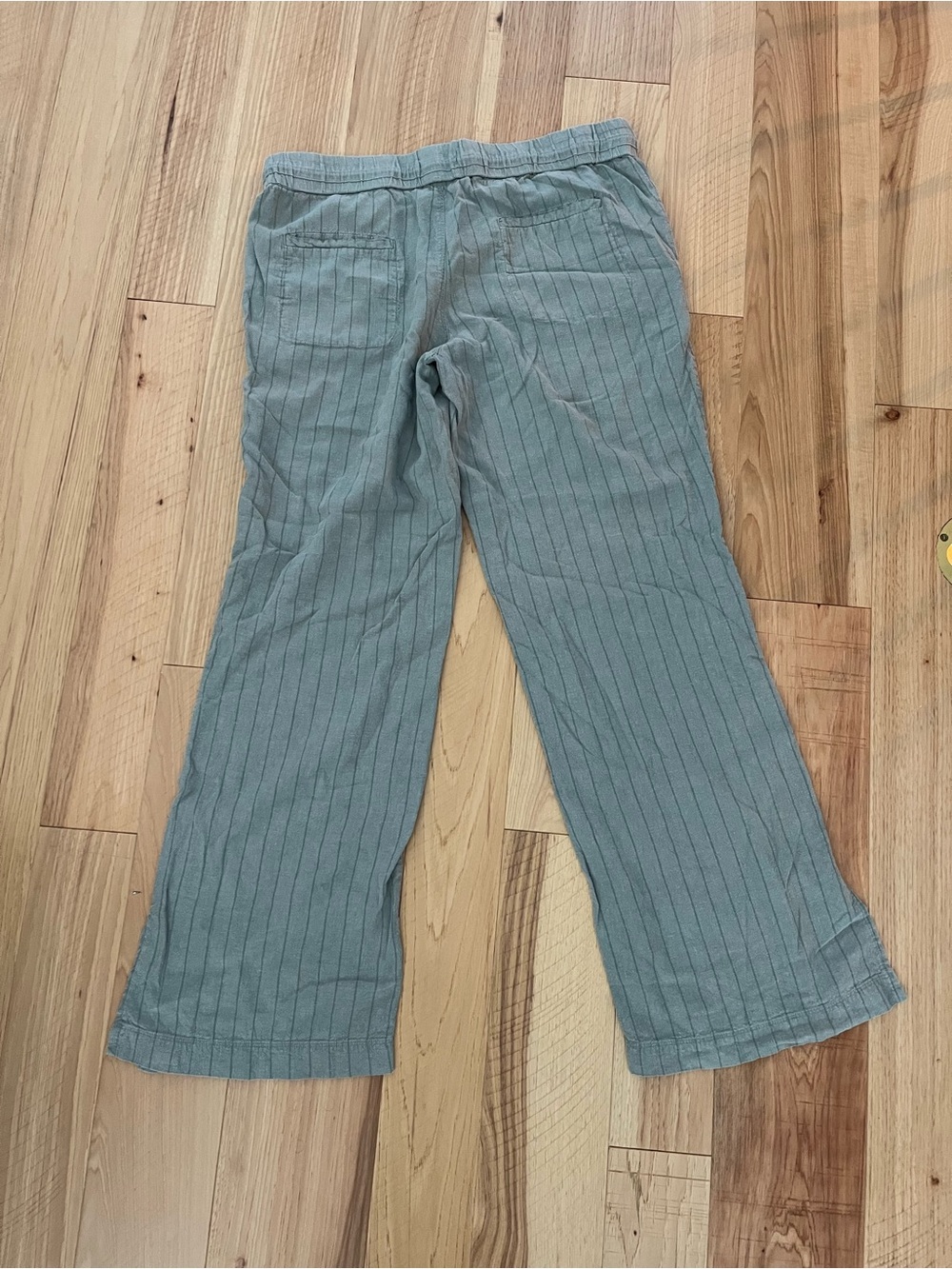 Carve Designs Womens Pinstripe Wide-Leg Pants in Light Green